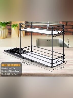 Pull-out Spice Rack Organizers - Lot of 2 - Brand new